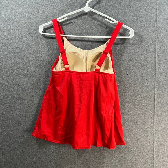 zuda Tankini Top True Red Size Res 2 - Picture 6 of 9